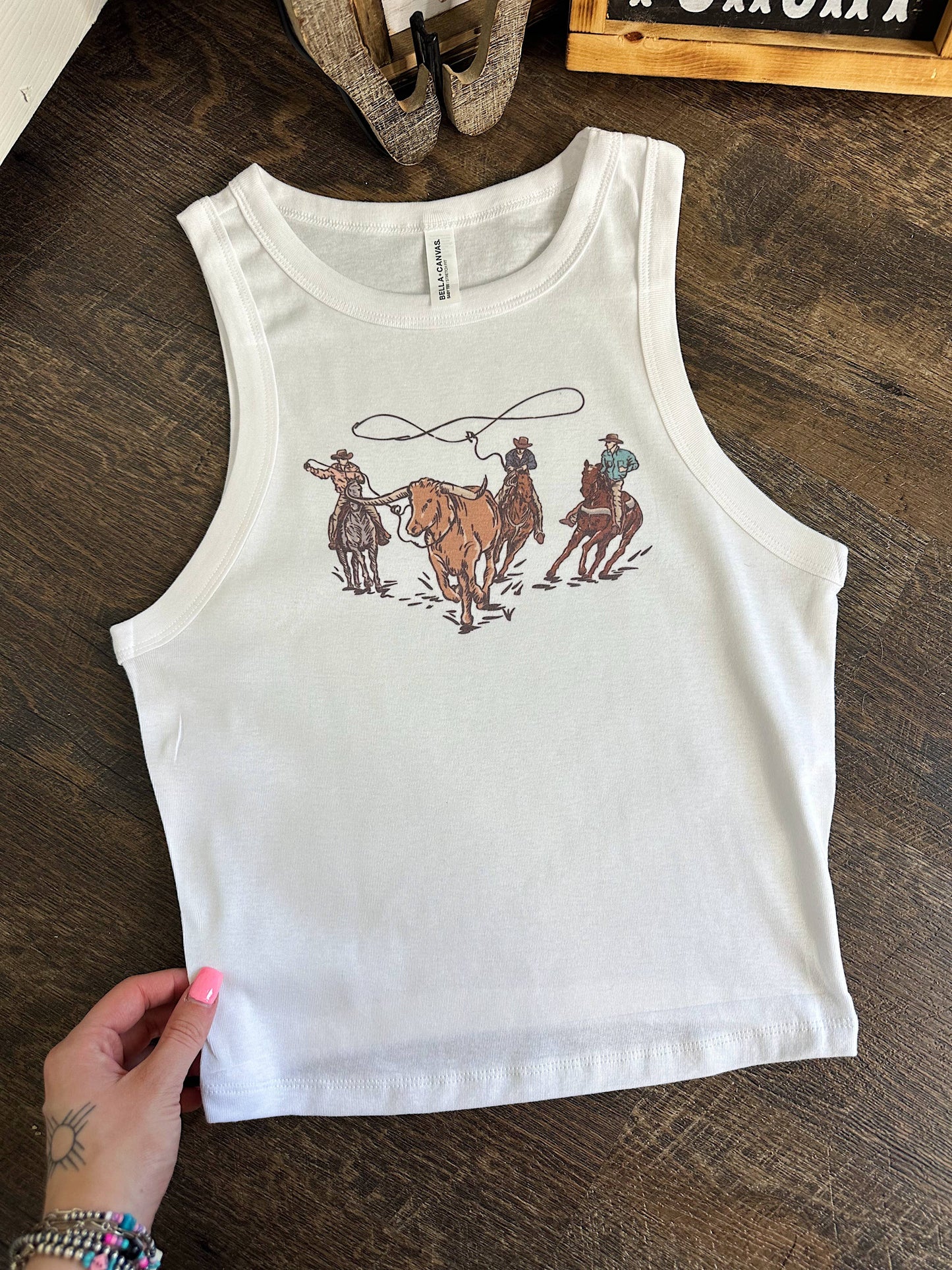Cowboys Cropped Tank