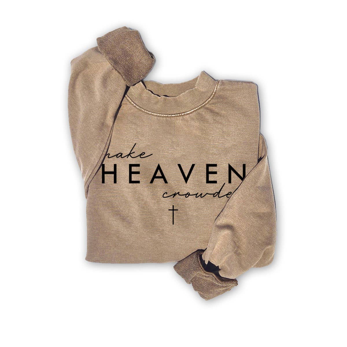 MAKE HEAVEN MINERAL GRAPHIC SWEATSHIRTS: MINERAL BROWN / S-M-L-XL(1-2-2-1)