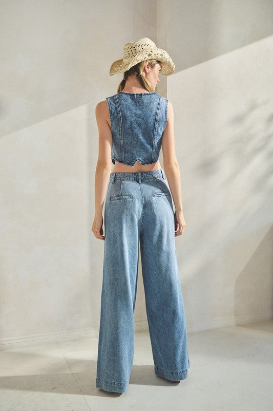 Vintage denim vest