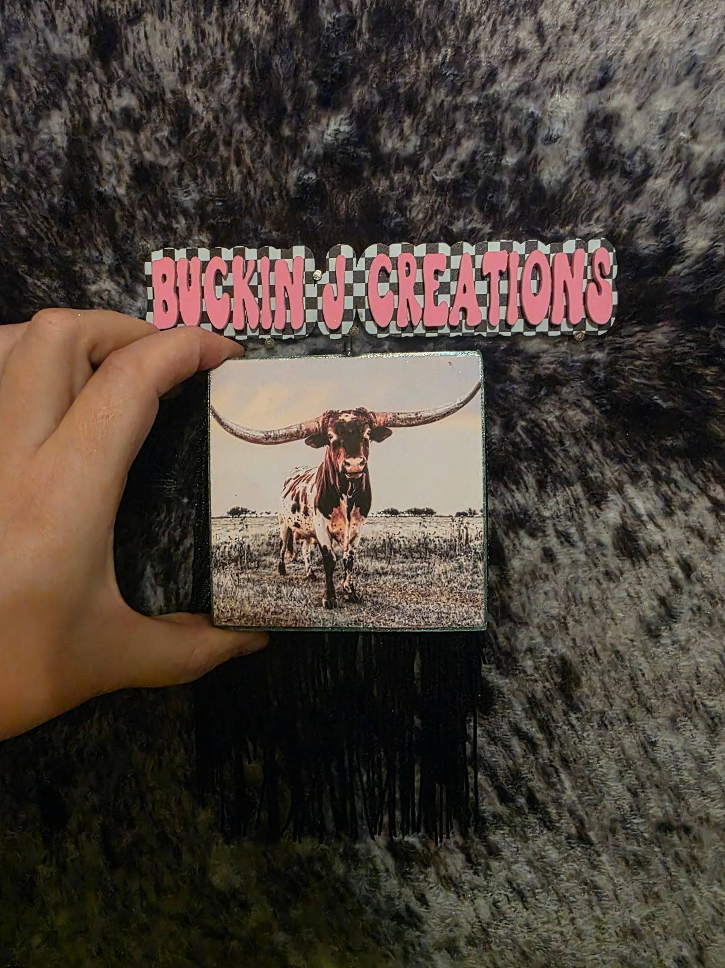 Cow Themed Square CARDSTOCK | Handmade Car Freshie