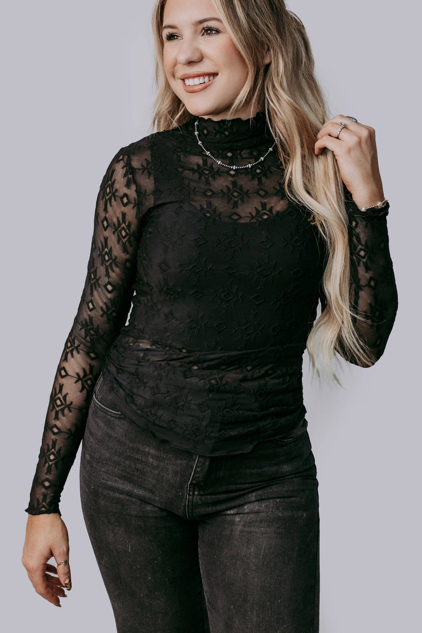Embroidery Lace Top