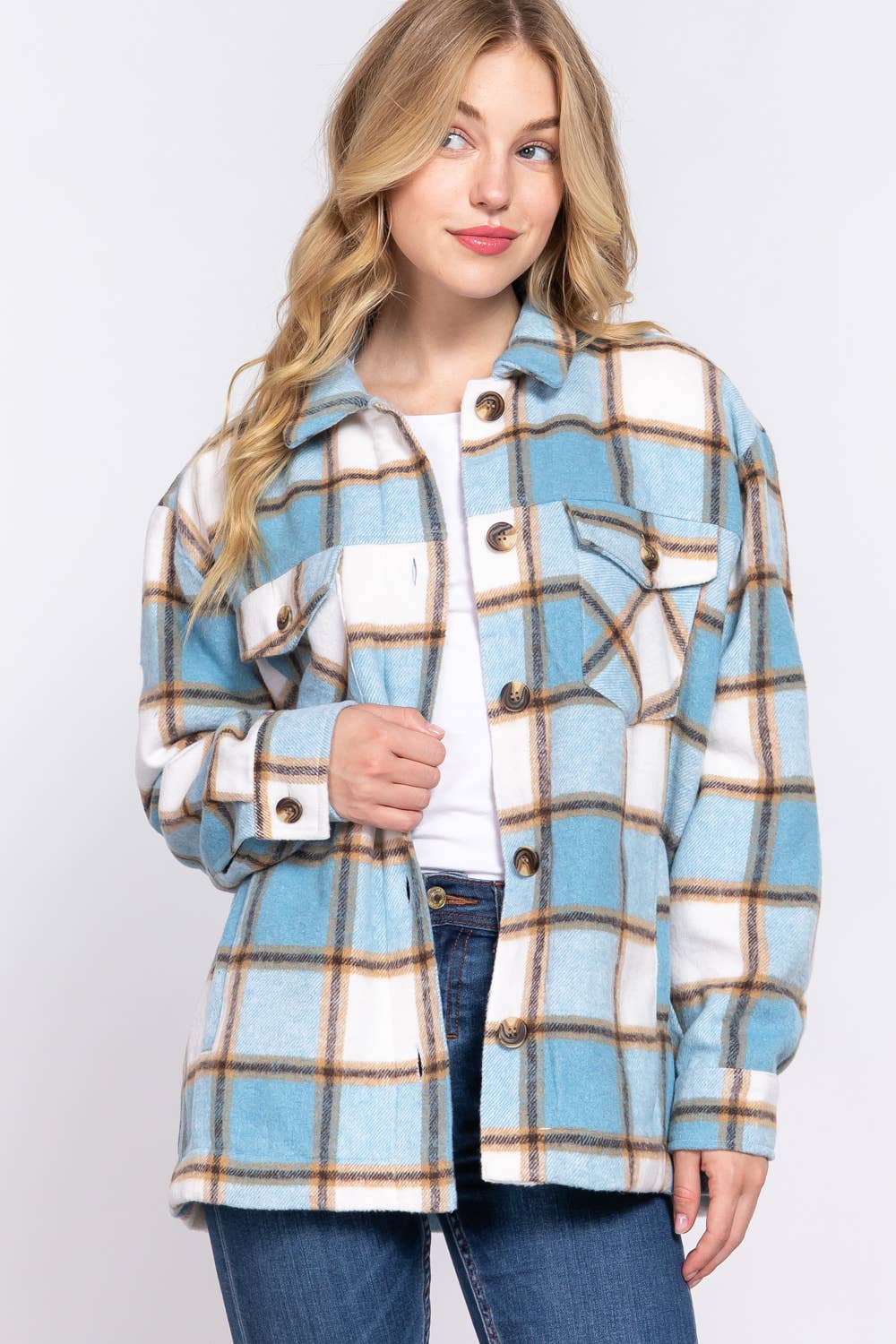 Plush Plaid Jacket