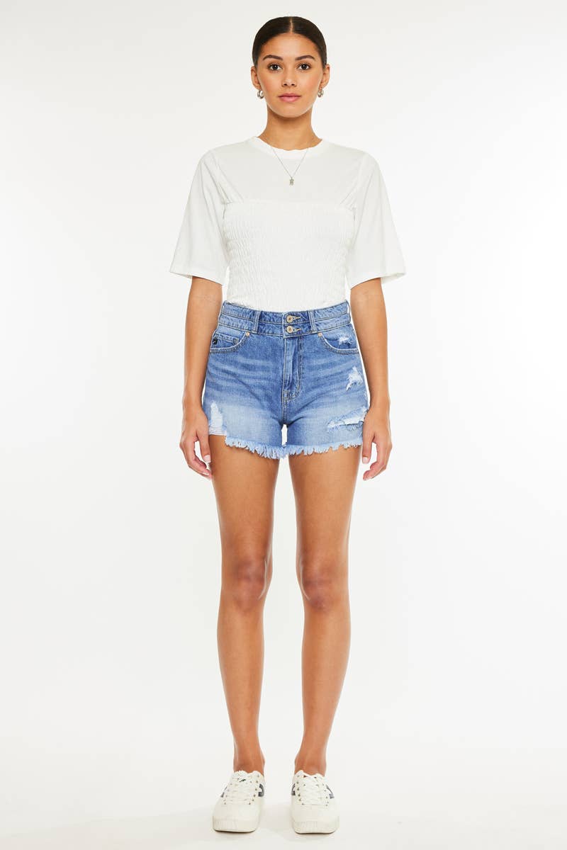 HIGH RISE MOM DENIM SHORTS