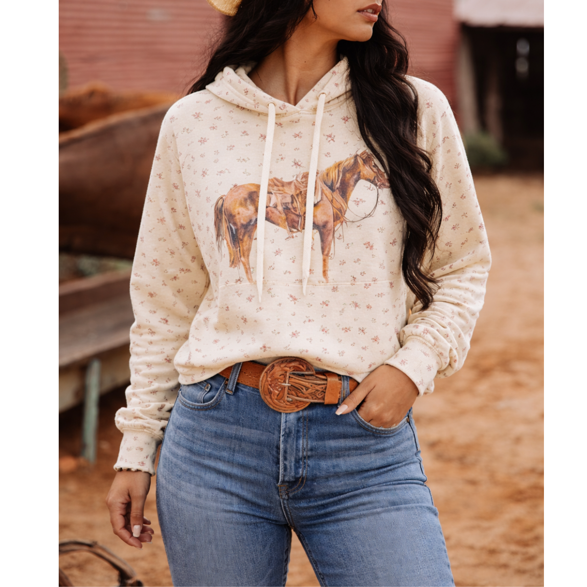 The Good Horse Floral Hoodie