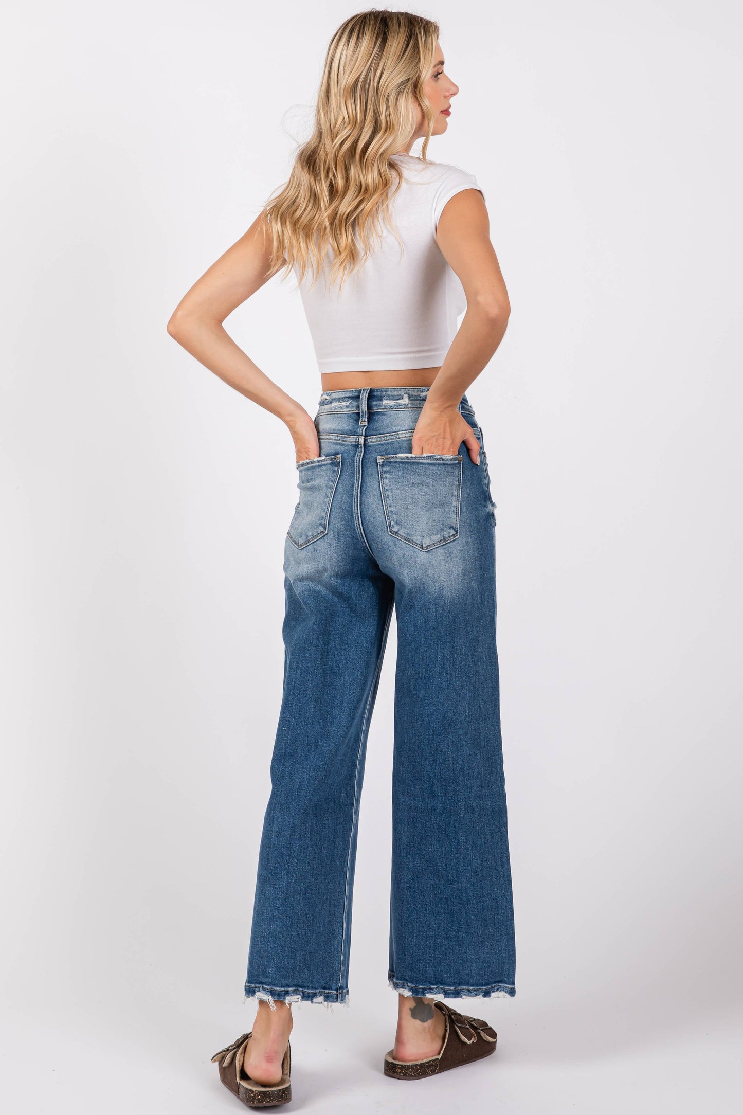 HIGH RISE RELAXED CROPPED WIDE LEG