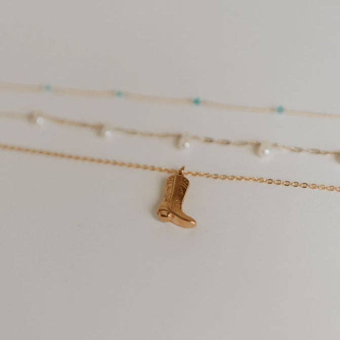 Dolly Boot Necklace: 17.5"