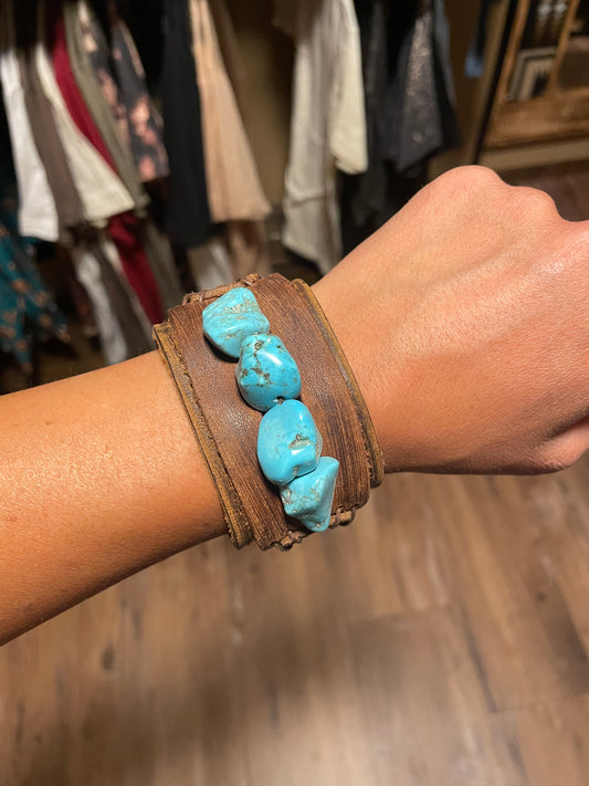 Turquoise stone cuff