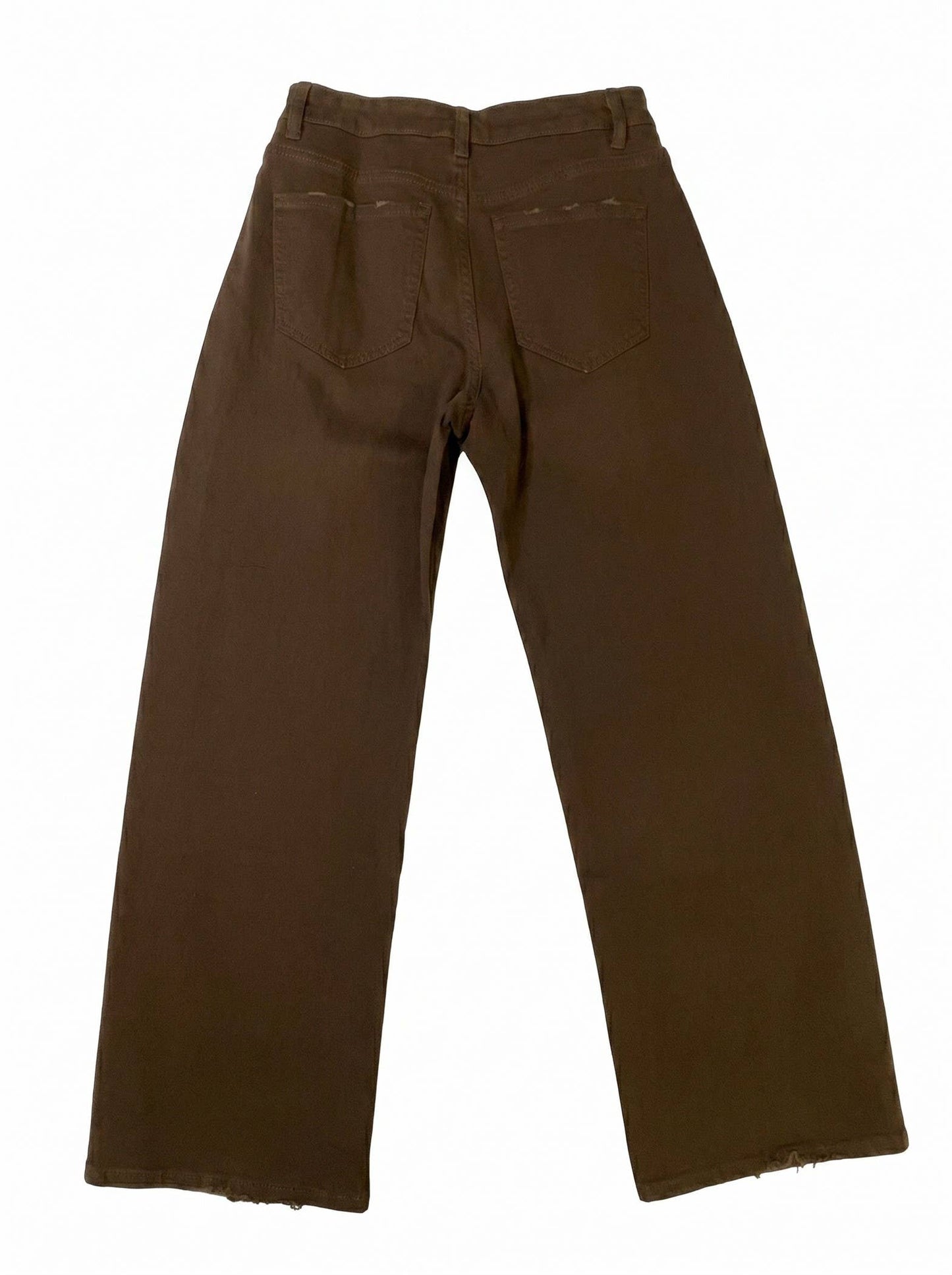 VINTAGE WIDE LEG JEANS: BROWN / XS-S-M-L(1-2-2-1)