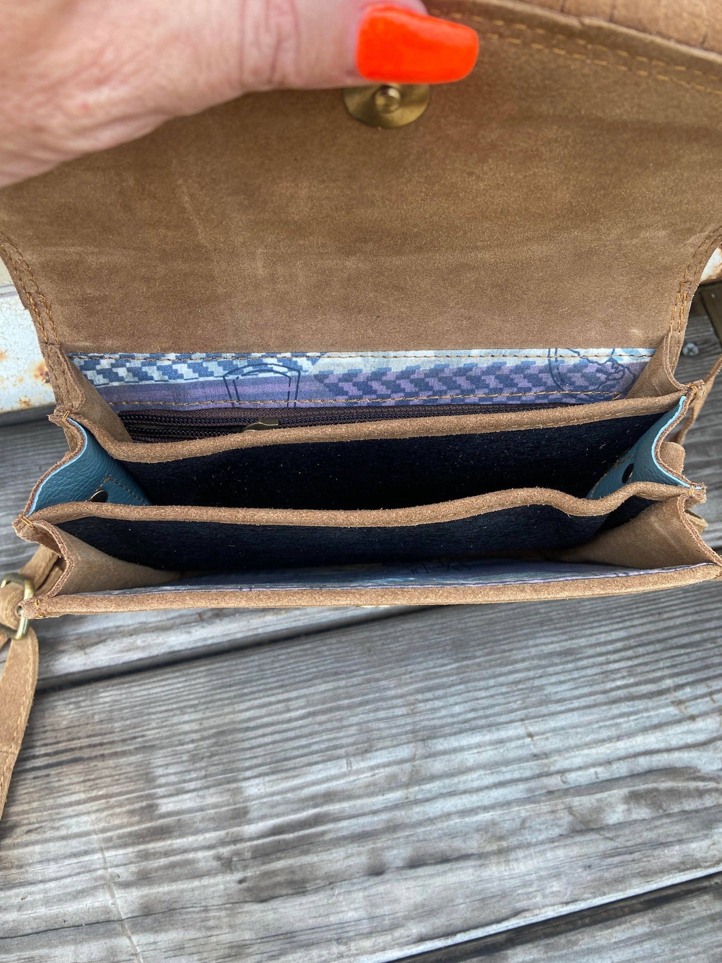 Sadie Cowhide and Tan Suede Fringe Western Purse, Crossbody