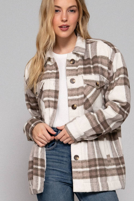 Plush Plaid Jacket