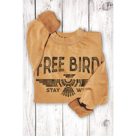 FREE BIRD  MINERAL GRAPHIC SWEATSHIRT