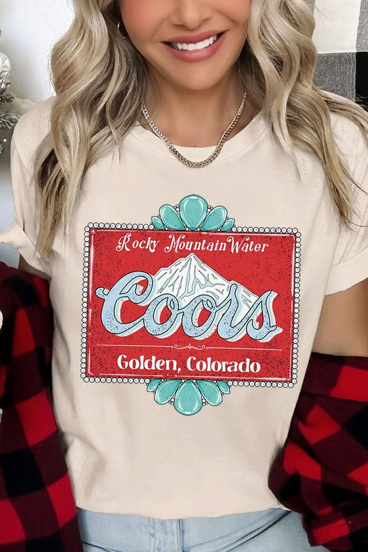 Rocky mountain water graphic t-shirt