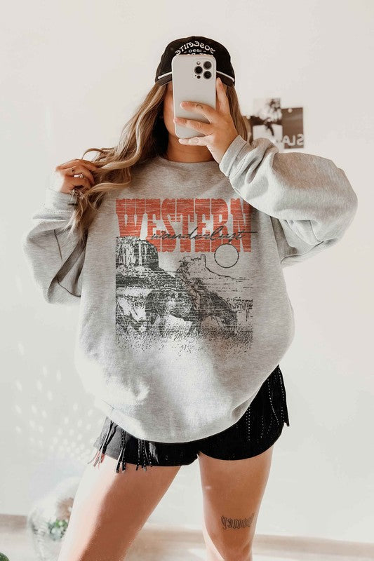 WESTERN WANDERLUST COUNTRY GRAPHIC SWEATSHIRT