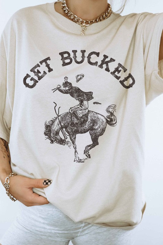 GET BUCKED WESTERN COUNTRY GRAPHIC TEE