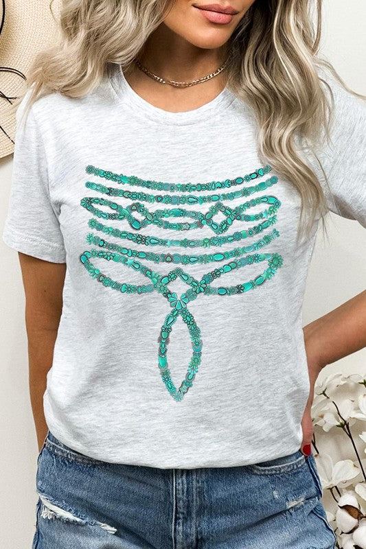 Turquoise Stone Boot Stitch Graphic T Shirts