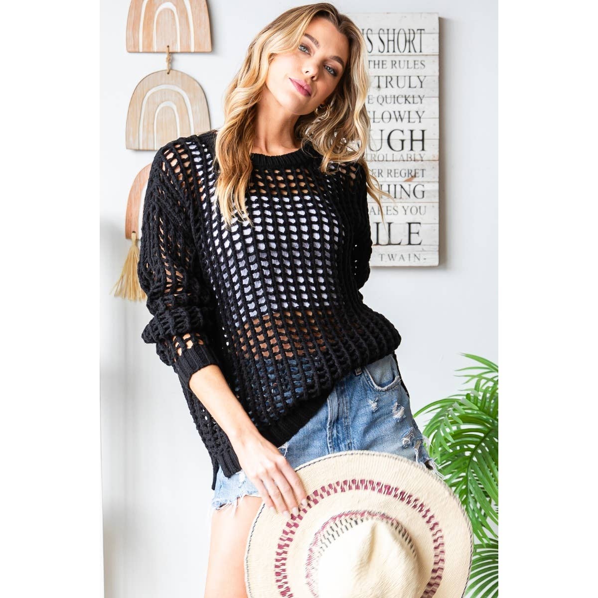 Loose Fit Crochet Sweater