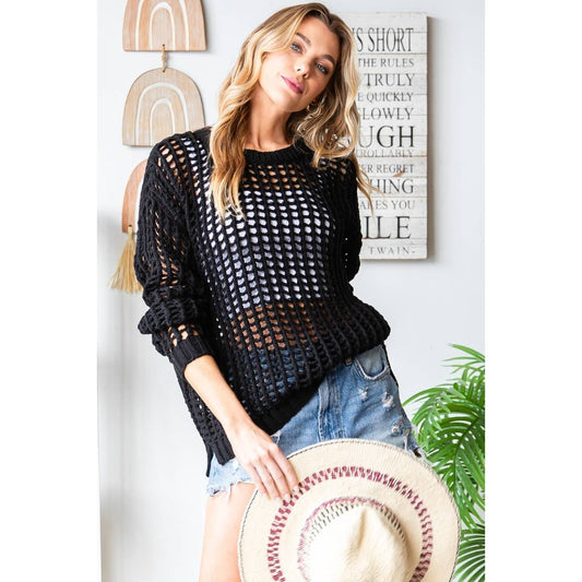Loose Fit Crochet Sweater