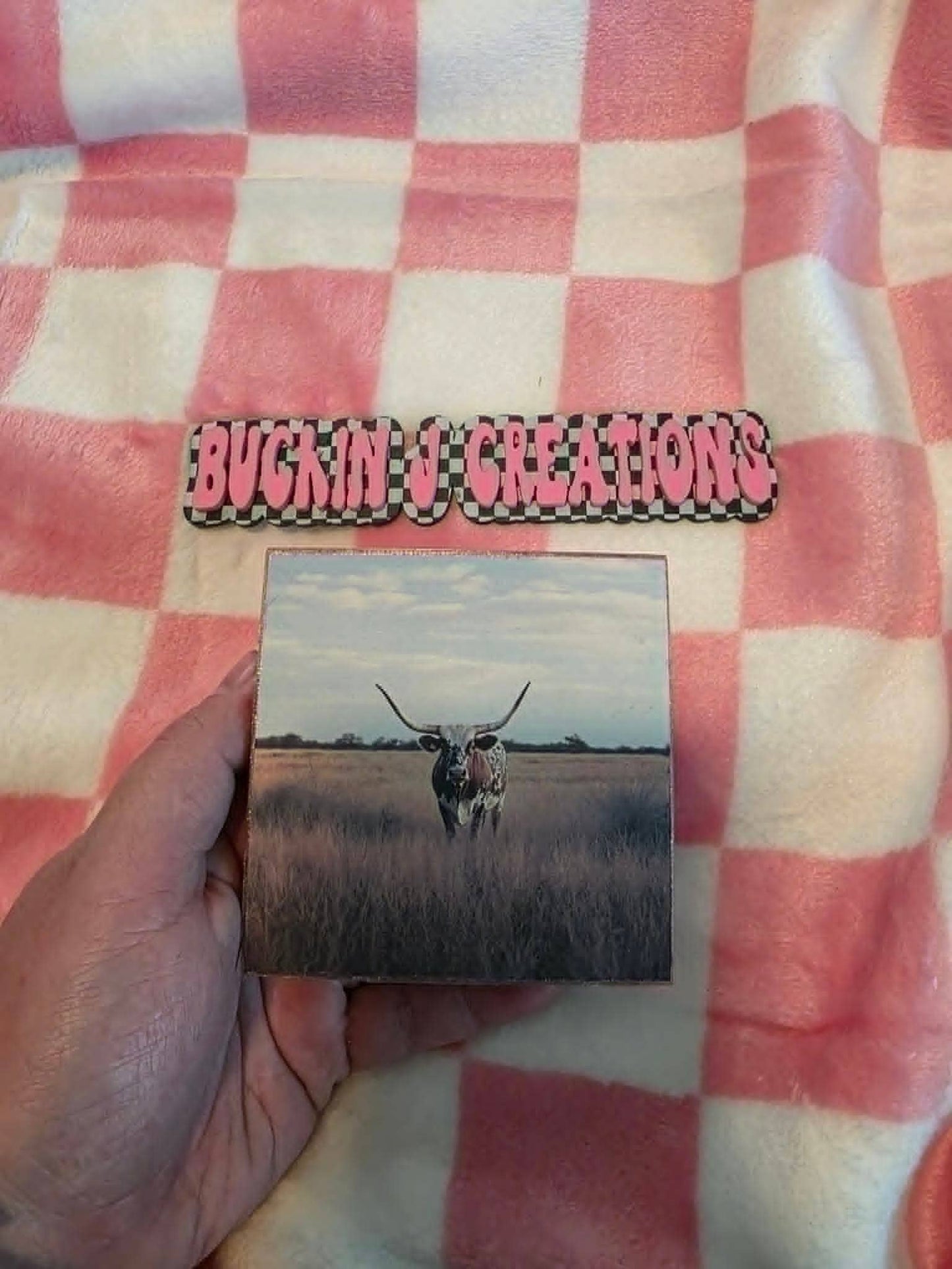 Cow Themed Square CARDSTOCK | Handmade Car Freshie