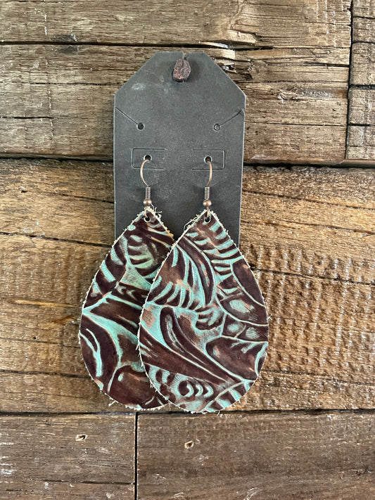 The turquoise paisley earrings