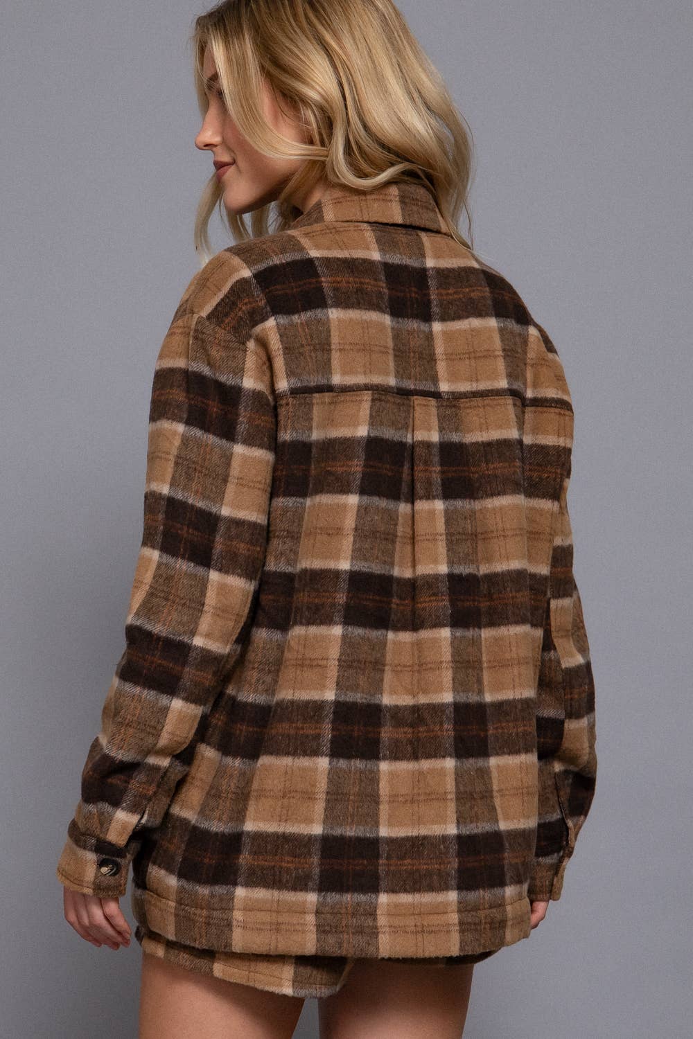 Plush Plaid Jacket