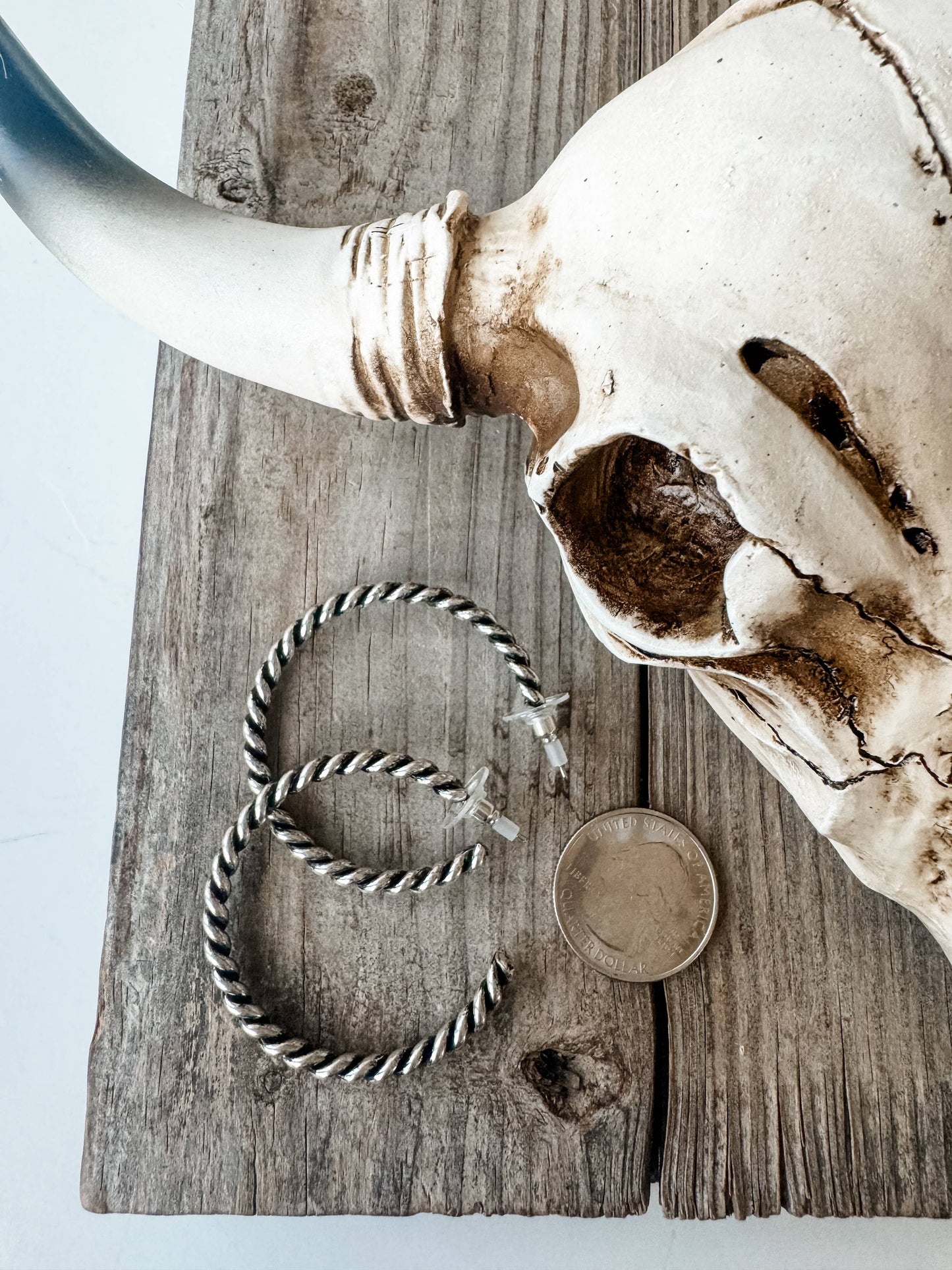 1.75” Western Rope Hoop Earrings