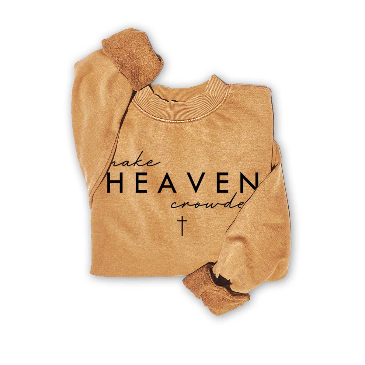 MAKE HEAVEN MINERAL GRAPHIC SWEATSHIRTS: MINERAL BROWN / S-M-L-XL(1-2-2-1)