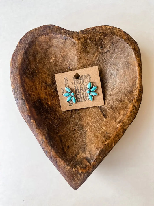 Western Stud Post Earrings : TURQUOISE