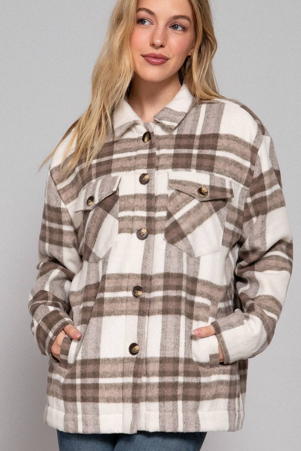Plush Plaid Jacket