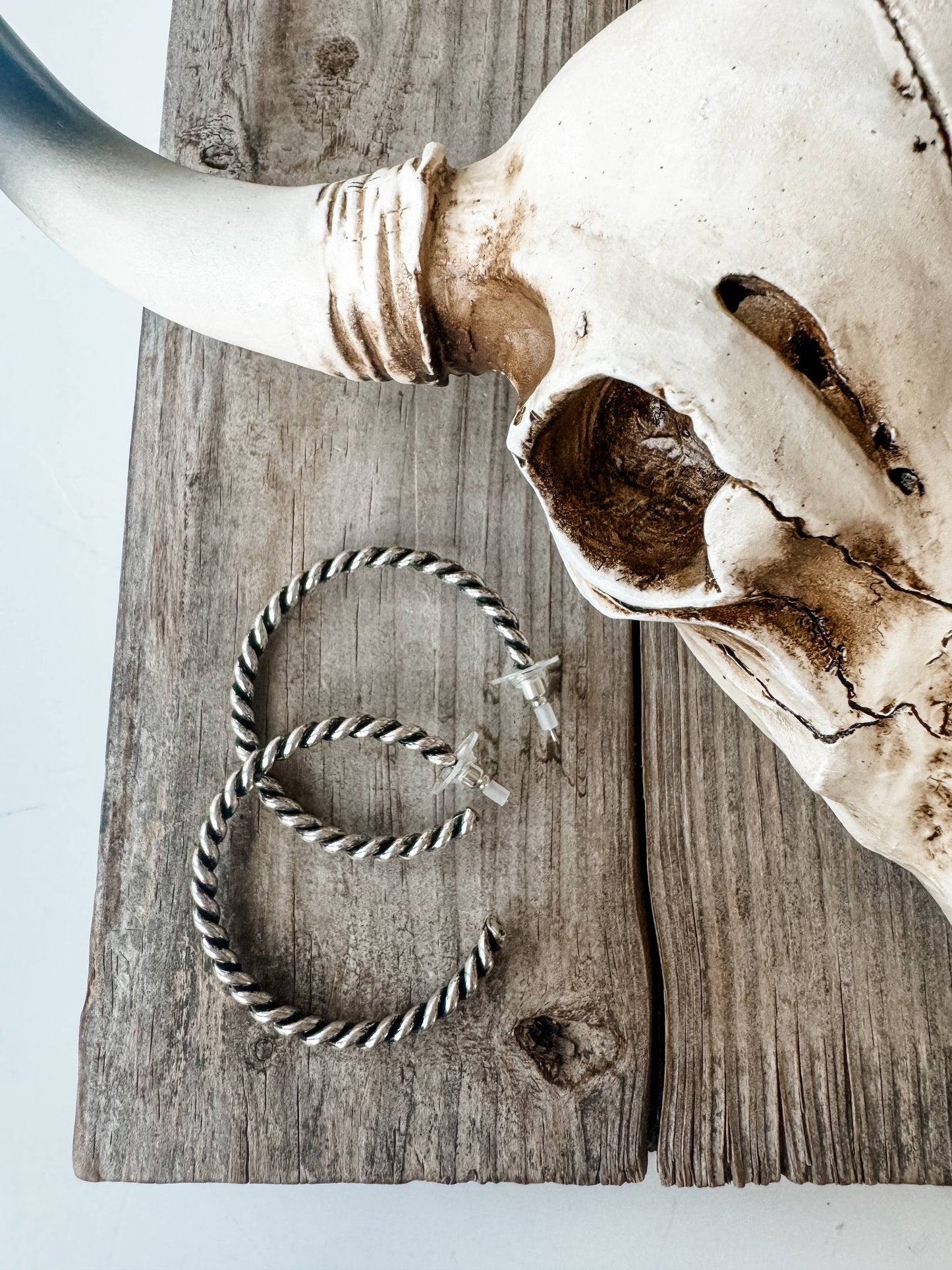 1.75” Western Rope Hoop Earrings