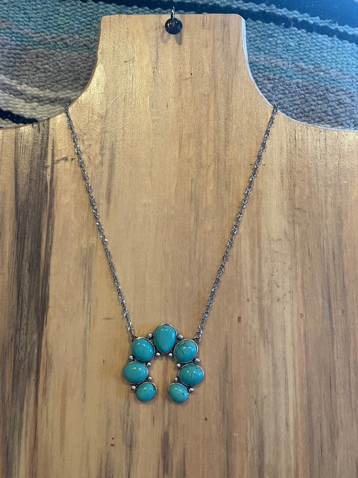 Turquoise blossom necklace