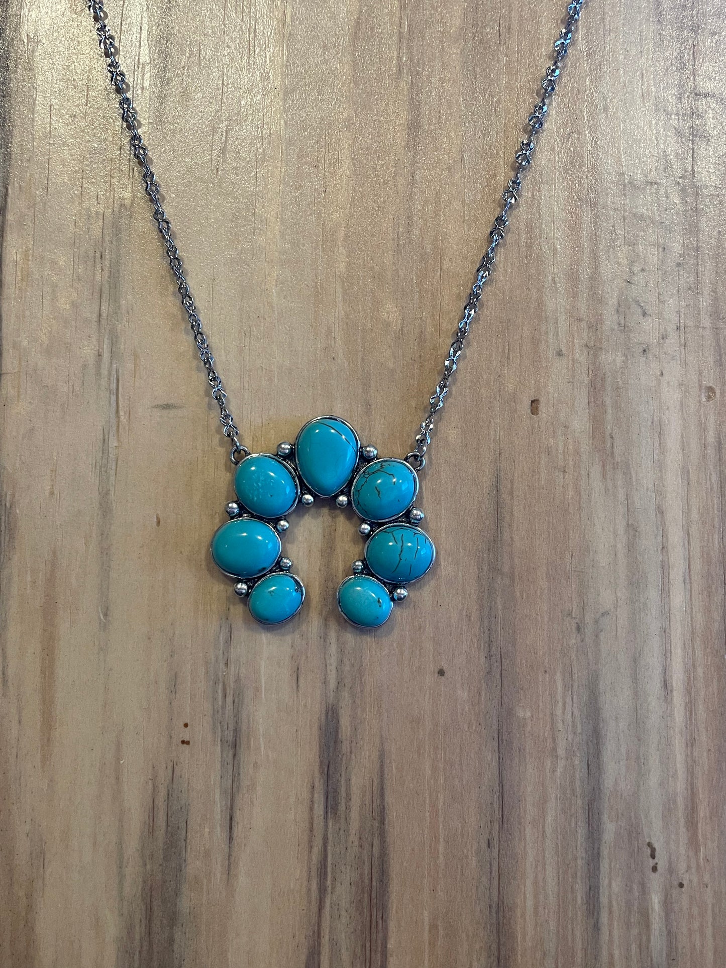 Turquoise blossom necklace