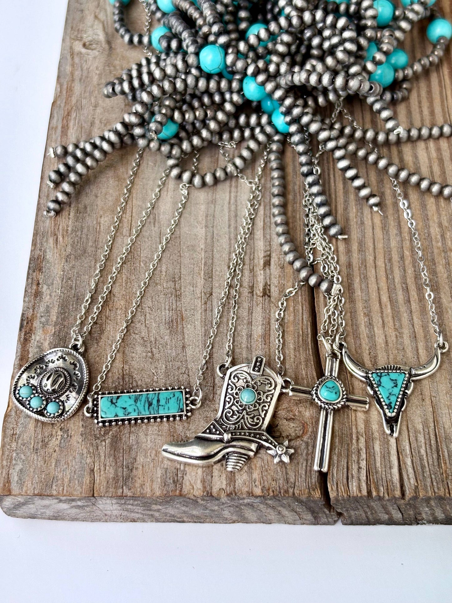 2 Layer Western Style Coquette Bow & Pendant Necklace: Cross
