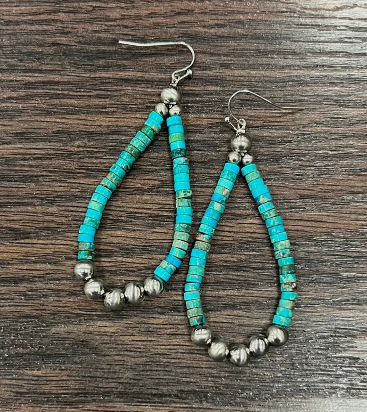 Navajo pearl and turquoise earrings