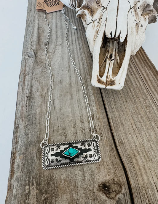 Western Aztec pendant necklace