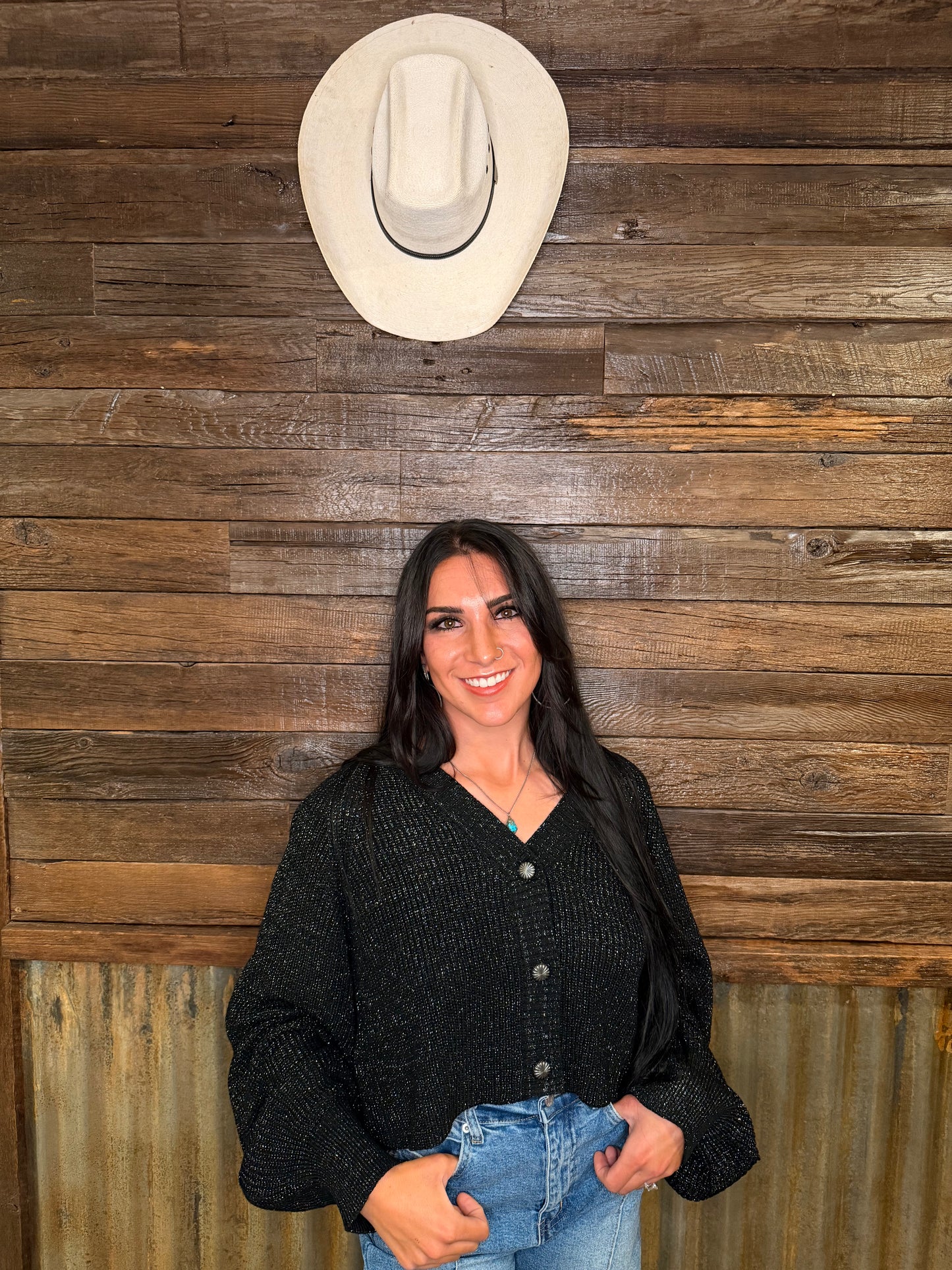 The Sparkle knit cropped sweater