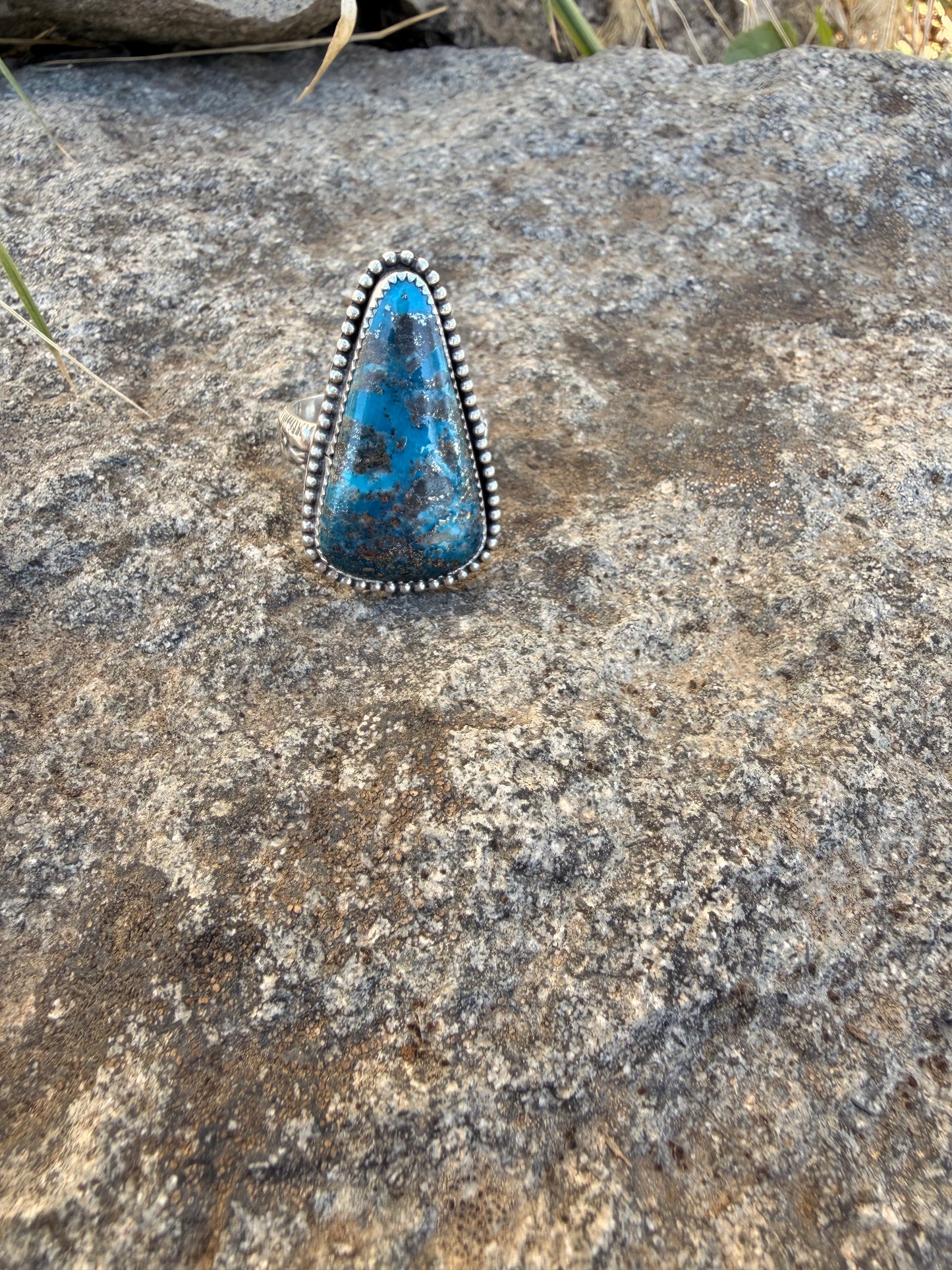 Turquoise pyrite Ring