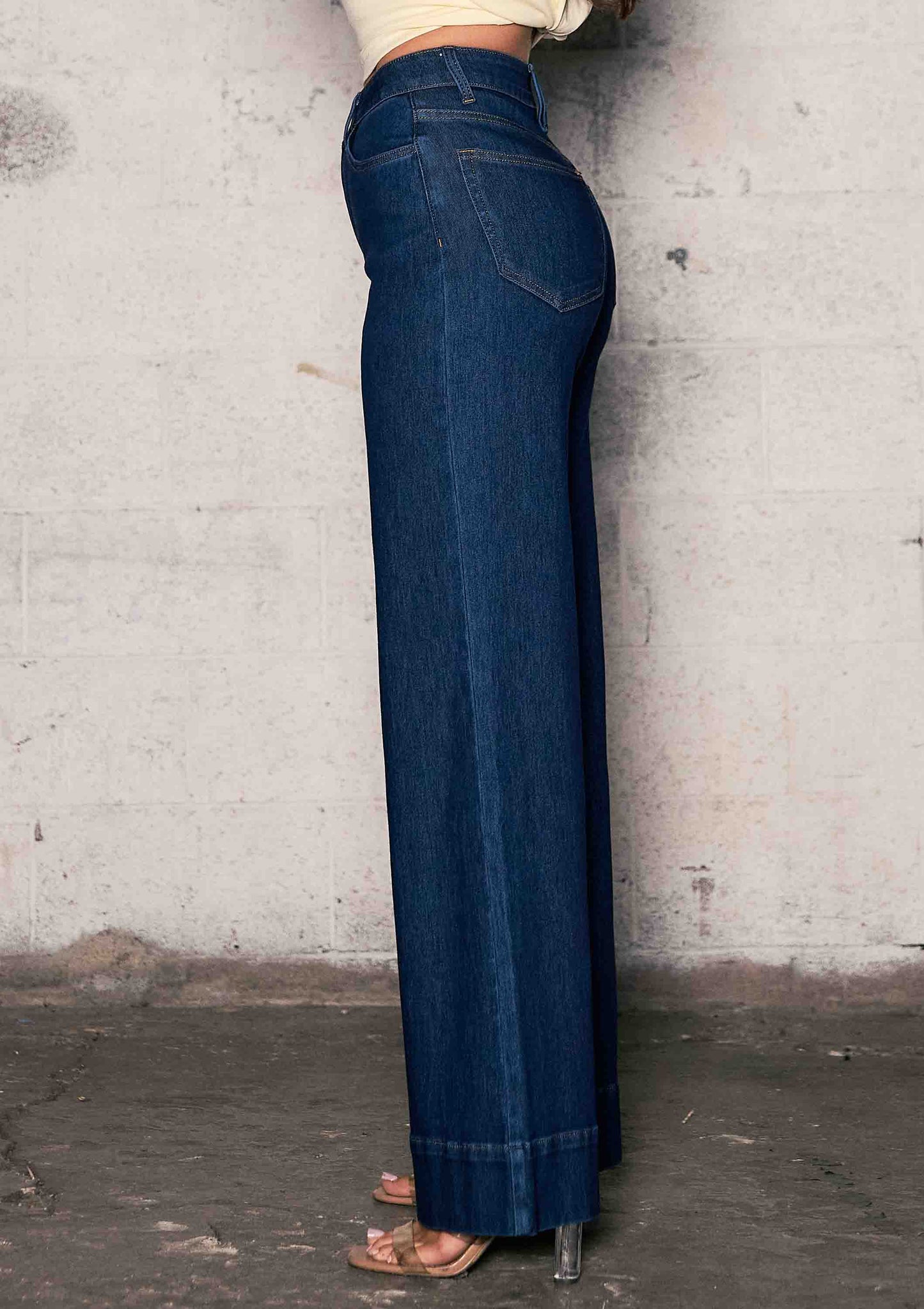 High Rise Wide Leg Jeans