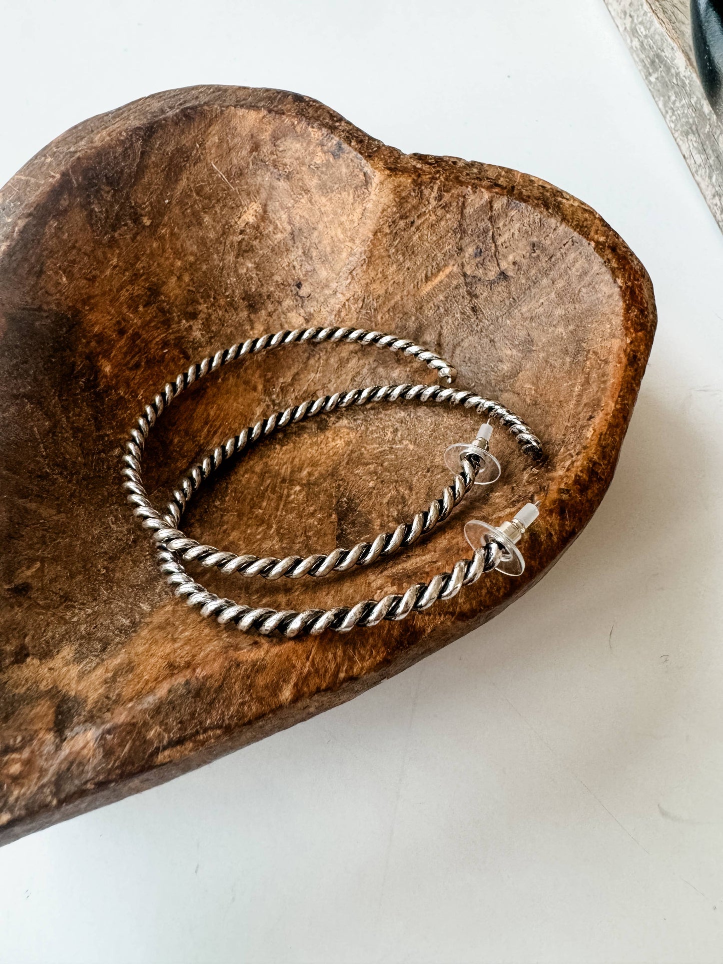 2.75” Navajo Pearl Hoops Earrings