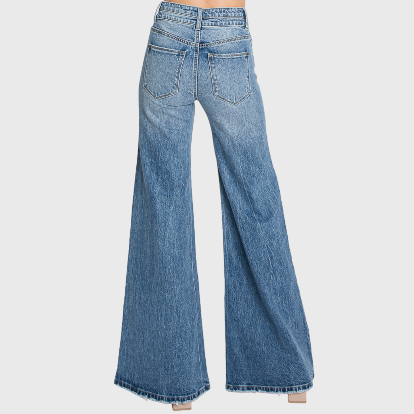 HIGH WAISTED COMFORT STRETCH VINTAGE WIDE LEG
