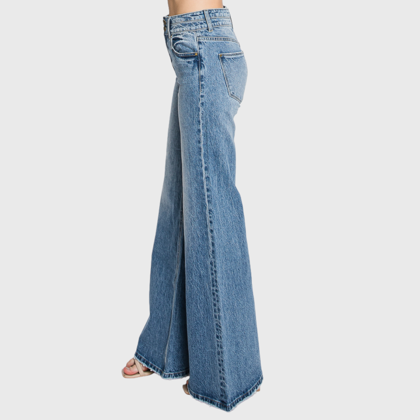 HIGH WAISTED COMFORT STRETCH VINTAGE WIDE LEG