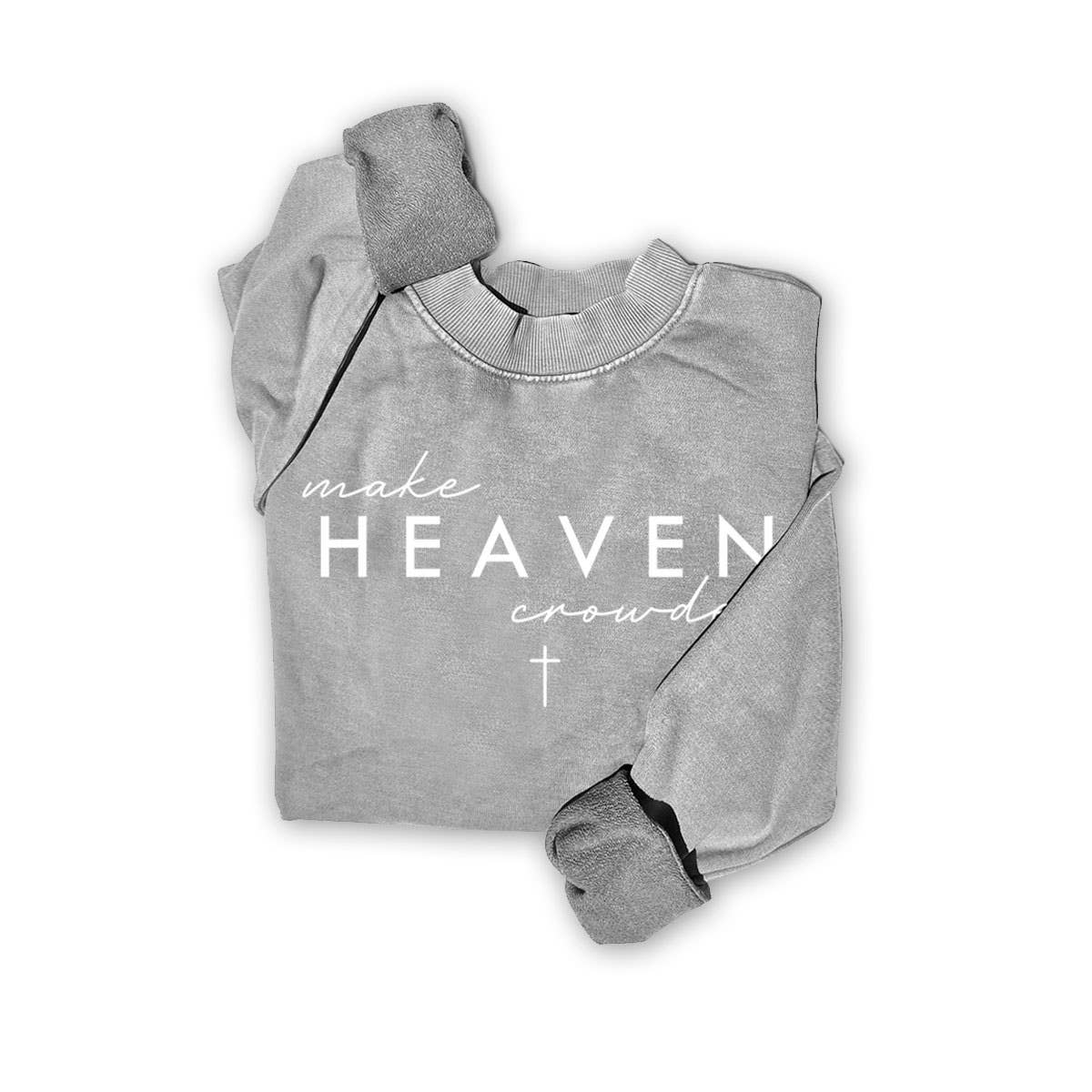 MAKE HEAVEN MINERAL GRAPHIC SWEATSHIRTS: MINERAL BROWN / S-M-L-XL(1-2-2-1)