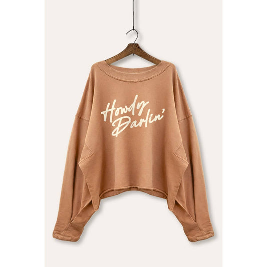Howdy Darlin' Graphic Cropped Sweatshirt