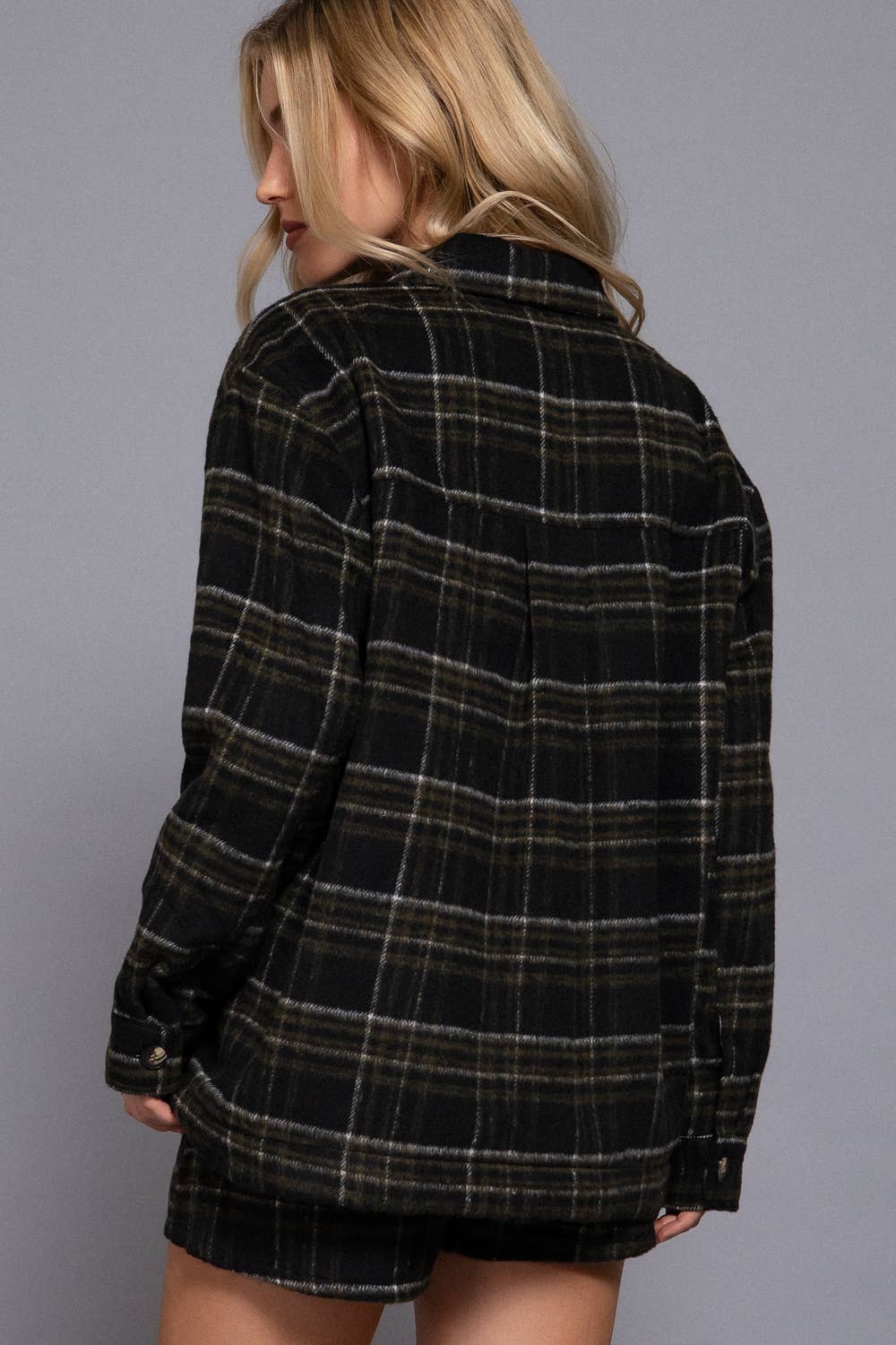 Plush Plaid Jacket