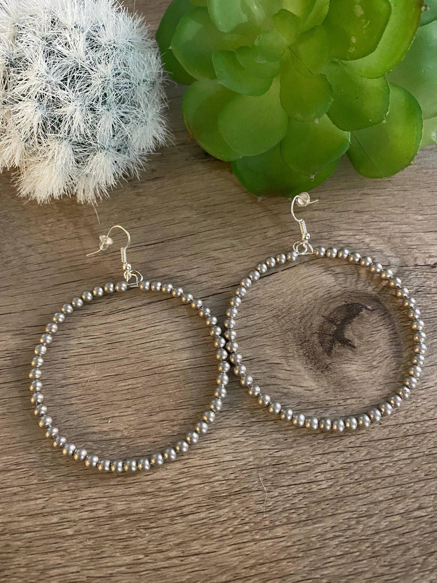 Silver plated hoop