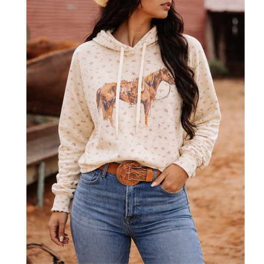 The Good Horse Floral Hoodie