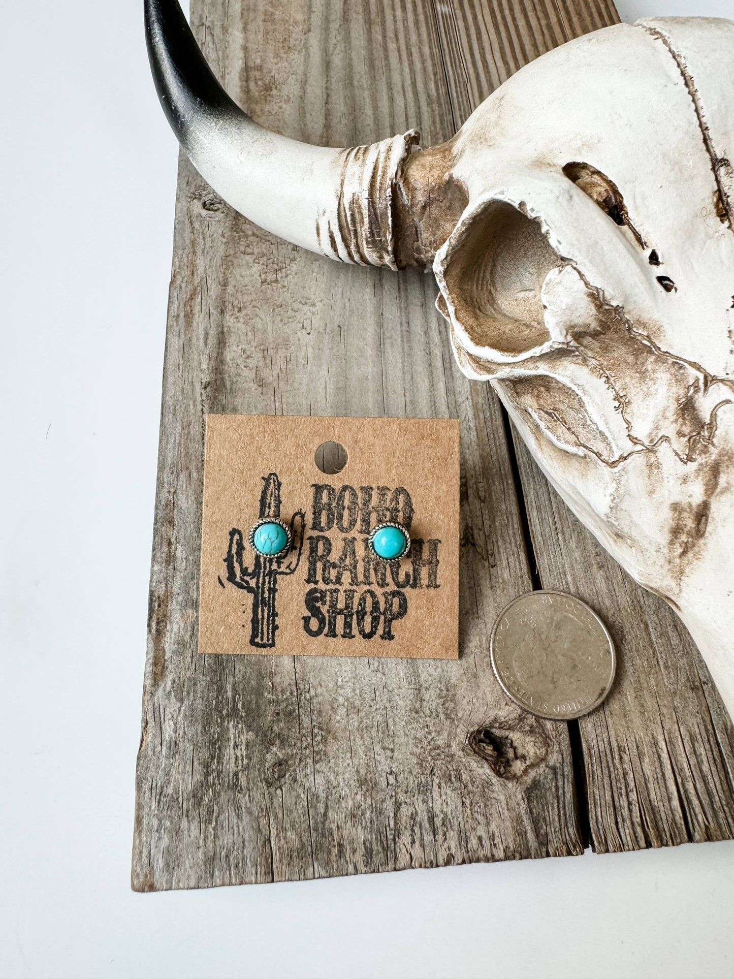 Mini Turquoise Stud Earrings