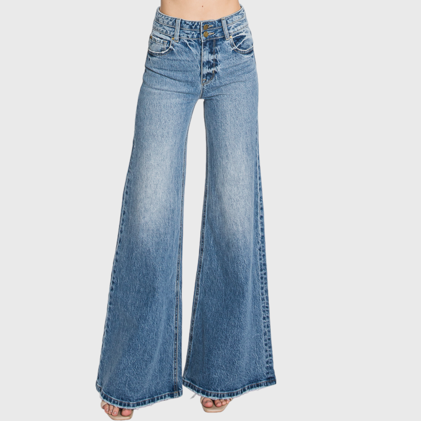 HIGH WAISTED COMFORT STRETCH VINTAGE WIDE LEG
