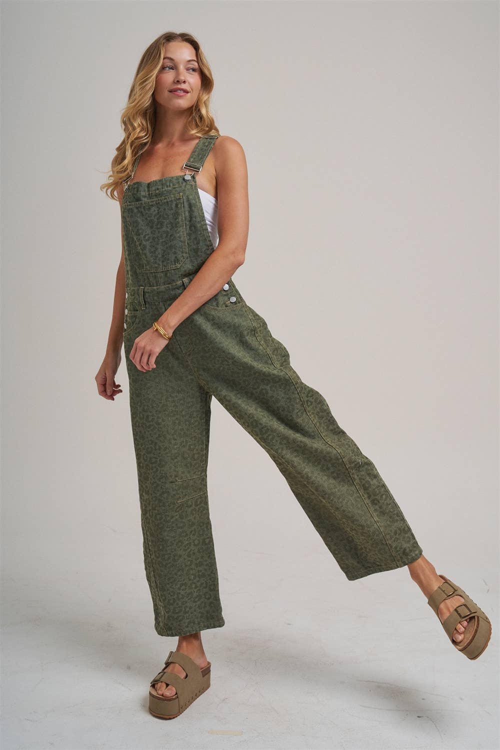VINTAGE LEOPARD OVERALL JUMPSUIT_JLB80013-03: VINTAGE MOCHA / S-M-L(2-2-2)