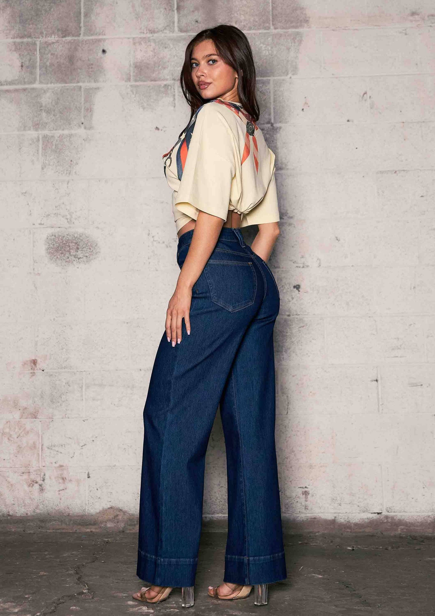 High Rise Wide Leg Jeans