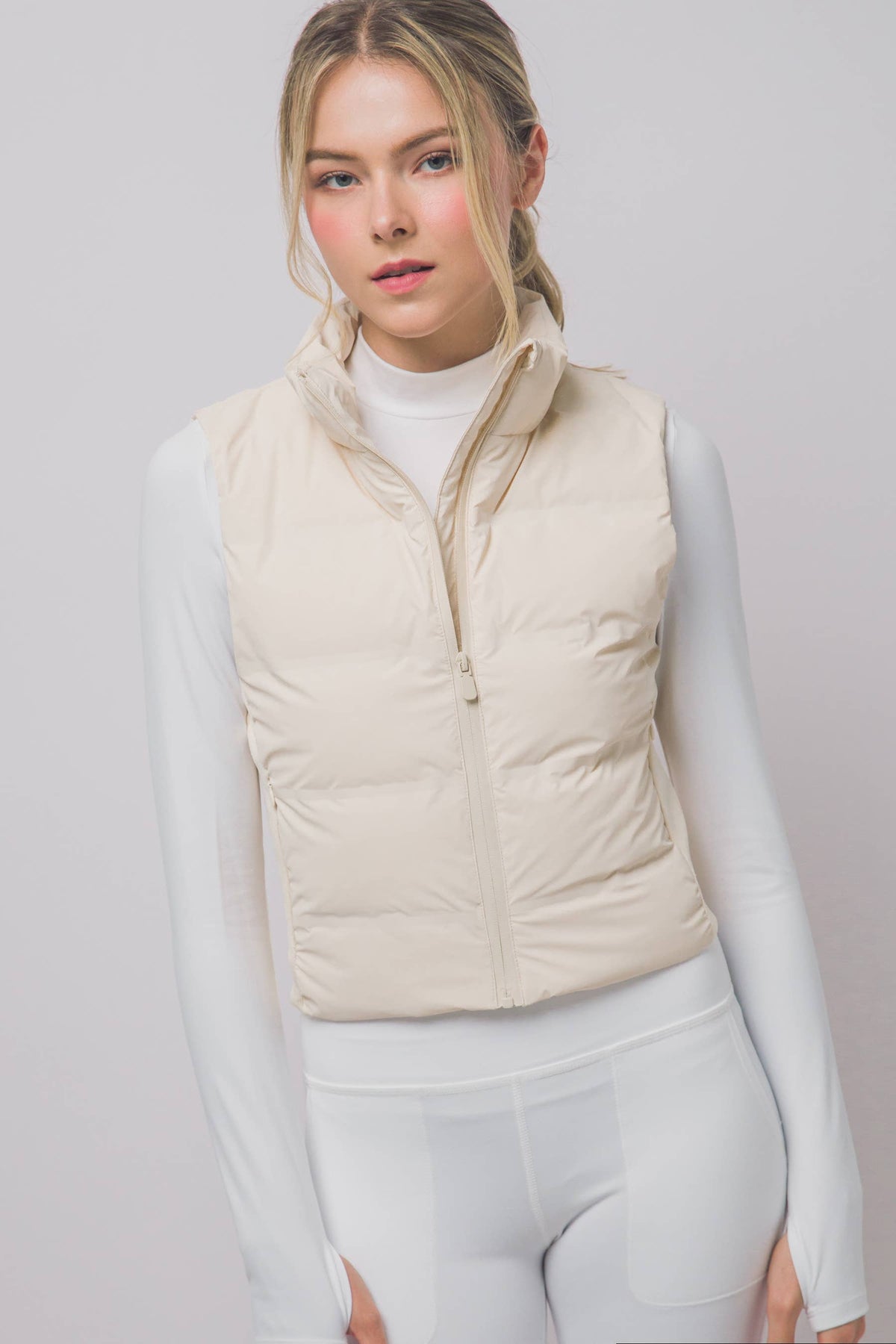 Slim- Fit Zip Down Puffer Vest : ESPRESSO-185901 / S